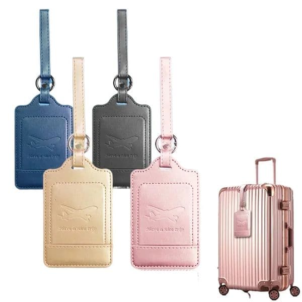 Portable PU Leather Luggage Tag Suitcase Identifier Label Baggage Board Bag Name ID Address Holder Travel Passport Card 250615BJ