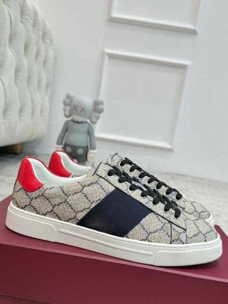 Ace Series Decorative Ribbon Sneakers Men and Women Strap Sneakers Supreme Canvas Casual Shoes Low Top Sports Shoes Metal Tag Rubber Sole