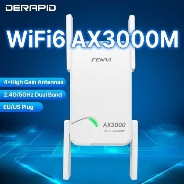 AX3000 WiFi 6 Repeater Roteador Wi-fi 6 Signal Booster 5G 2.4G 802.11ac Gigabit Long Range WiFi Extender Amplifier WPS Easy Set 250617
