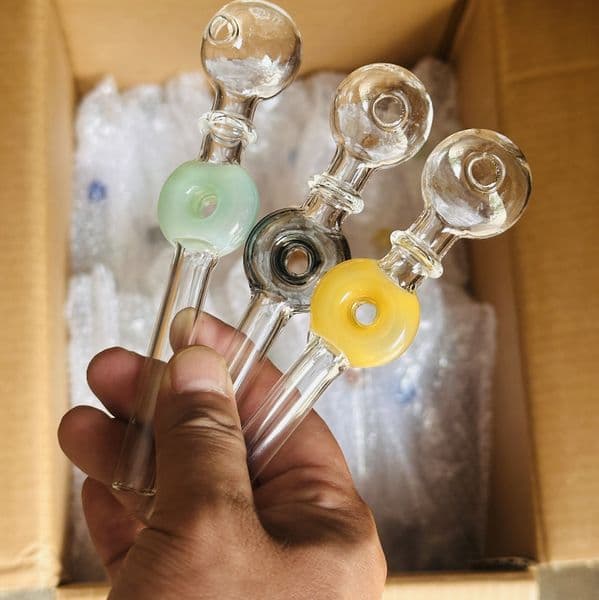 Colorful Glass Oil Burner Bubbler Pipes Smoking Burners Pryex Clear Well Popular Smoke Pipes Accessories