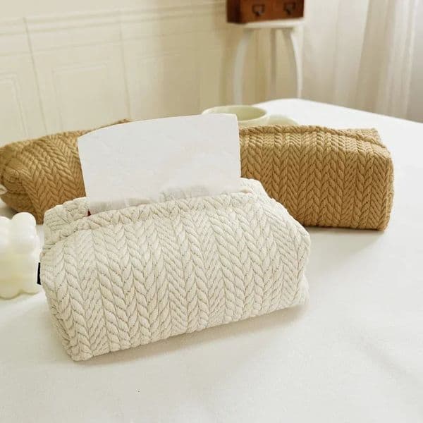 Nordic Ins Wheat Ear Texture Paper Stoarge Bag Cloth Car Tissue Storage Box Living Room Home Decor 250614Bj B2