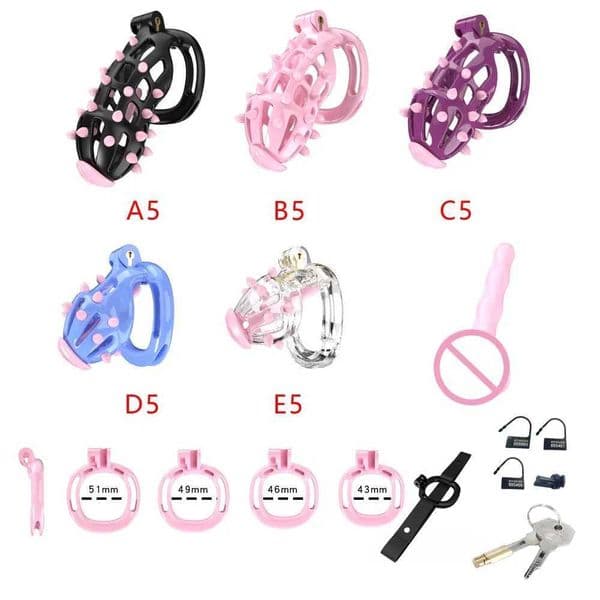 Chastity Devices CB Cage with Penis Ring Erotic Urethral Lock Plug Bondage Device BDSM Se Toy for Man Belt Soft Nail sale_4TMI