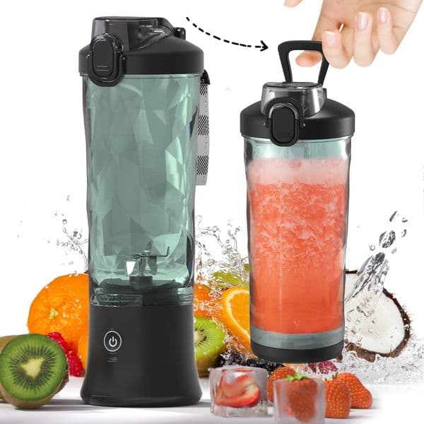 Portable Blender Electric Juicer 600ML Fruit Mixers 4000mAh USB Rechargeable Smoothie Mini Blender Multifunction Juice Maker 250617