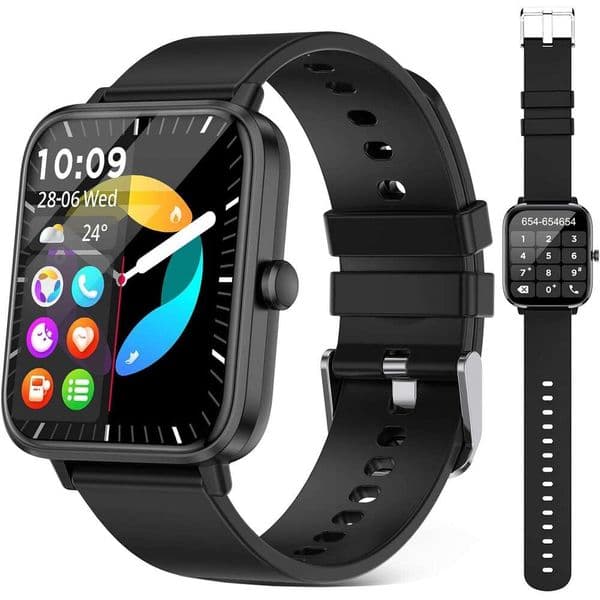 Smart Watch FTTMWTAG 3 Answer Make Call Waterproof Fiess Trackers with Hours Blood Pressure Heart Rate SpO Sleep Monitor Watches for Men Women