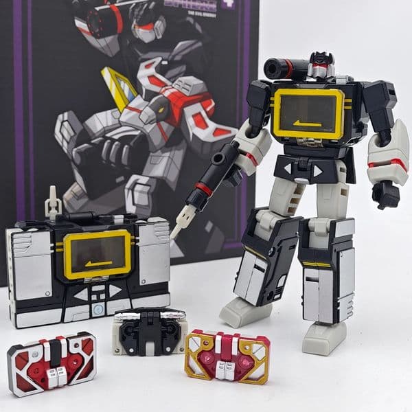 PT-04 Black Soundwave PT04 PT04B Transformation Tape G1 Mini Pocket War KO DX9 Action Figure Robot Toys Kids Gift 250617