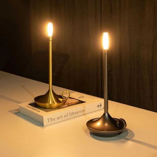 LED Candle Charging Restaurant Bar Lamp Desktop Decoration Atmosphere Touch Night Light Led Desk Lamps Candlelight Table Lamp Z250618