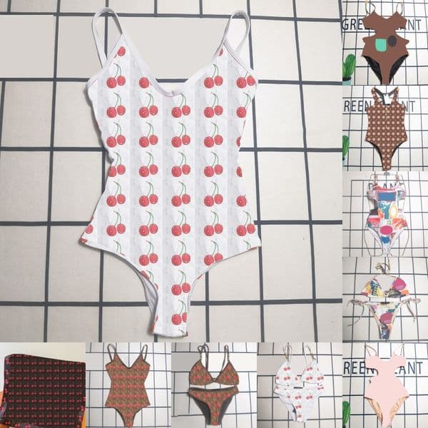 Women Letters Swimwear Brand Swimsuits Waist Cut Off Sexy One Piece Padded Up Bathing Suits Designer Beach Brown Bathing Suit Luxury Swim Bodysuit Pool Party