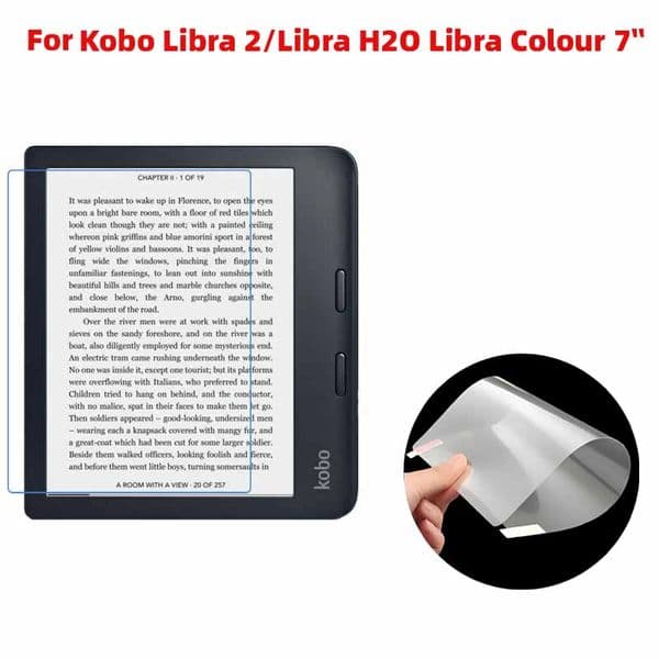 Soft Clear/matte Anti-glare Plastic PET film E-book reader screen protector Guard for Kobo Libra 2/Libra H2O/Libra Colour 2024 7" 5pcs/lot