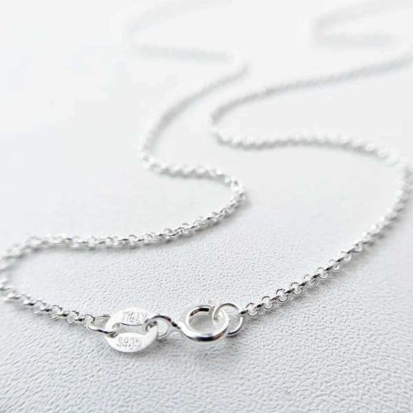 35cm-45cm 1.3mm Pure Real 925 Sterling Silver Circles Rolo Chain Necklace for Women Girls Italy Jewelry Kolye Collare Collier XJ250620