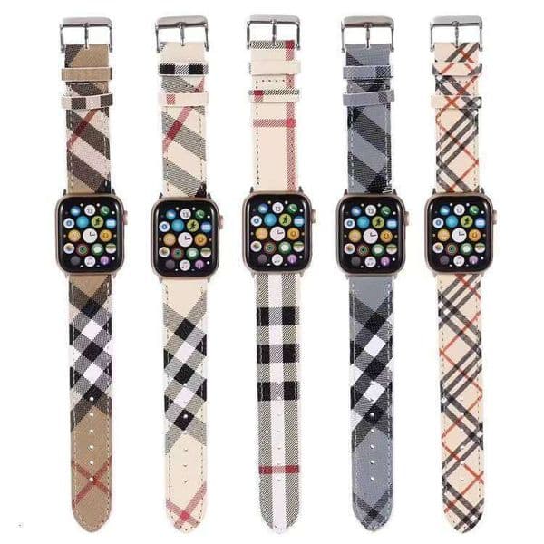 Dhgadges Custom Print Leather Band Apple Watch Series 4 5 6 7 8 9 SE 38Mm 42Mm Replacement Strap For Iwatch Sport Smartwatch ddmyHome ddmyHome ddmyHome