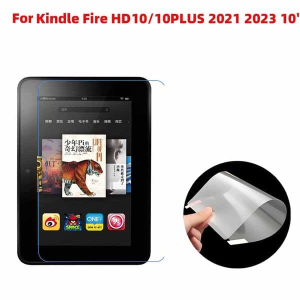 Soft Clear/matte Anti-glare Plastic PET film tablet pc screen protector Guard for Kindle Fire HD10/10PLUS 10" 3pcs/lot