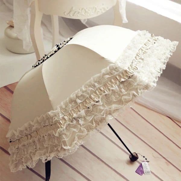 Lace Folding Umbrella Fashion UV Protection Parasol Princess Rain Umbrella Ultra Light Sun Umbrella Women 250618