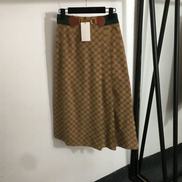 skirt women designer brand dress girl summer dress fashion jacquard logo ladies Striped woven high waist skirt lady straight skirt Jun 21