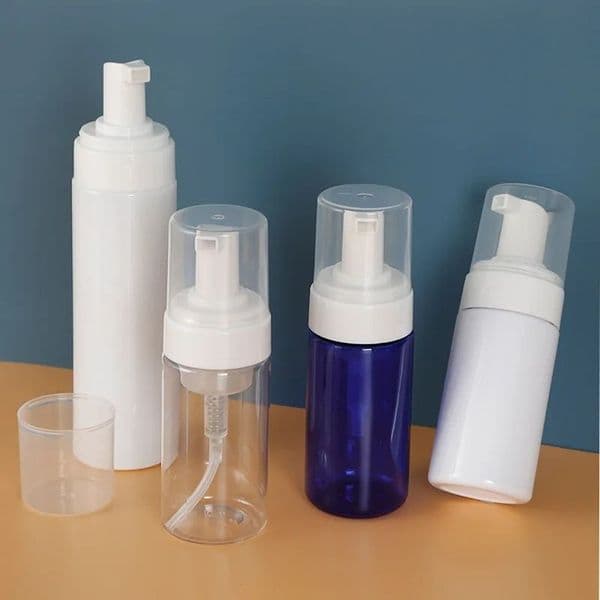 200pcs 100ml/150ml/200ml Blue Empty Foam Pump Bottle 6.76oz Foaming Dispenser Soap Plastic Container for Facial Cleanser Shampoo Hand Soap