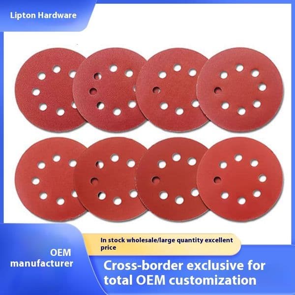 5inch Eight-Hole Durable Wear-Resistant Complete Types Polishing Flocking Sandpaper Sanding Discs