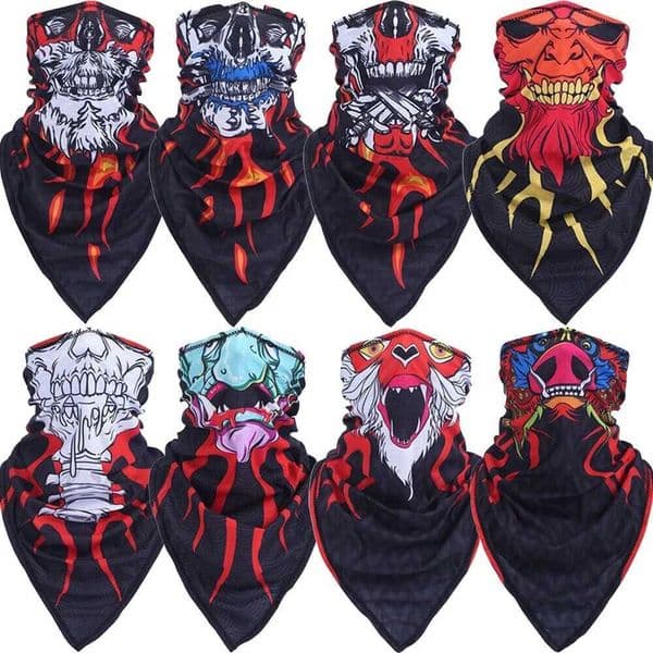 Face Scarf Mask Cover Neck Gaiter Bandana Balaclava Headband Skull Face Mask Cycling Earloops 3D Print Sunscreen Windproof ScarfXJ250620