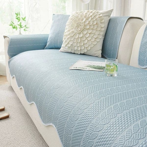 Ice Silk Summer Sofa Cushion Cool Feeling Breathable Sofa Covers for Living Room Anti-dirty Universal Couch Slipcover Sofa Towel 250618