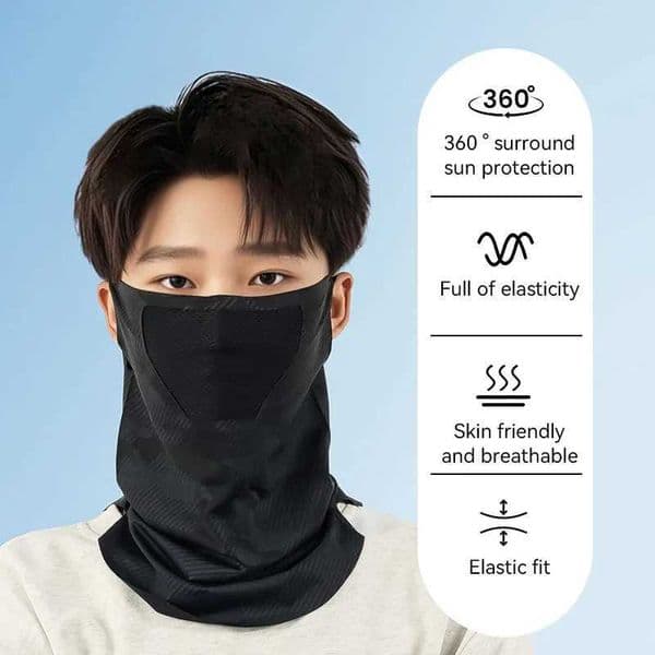 Mens Summer Sunscreen Face Mask Ice Silk Cool Feeling Cycling Fishing Mask Outdoor Sun Protection Face Mask Sports Hiking XJ250620