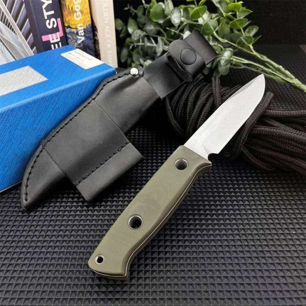 New BM Bushcrafter 163 Fixed High Hardness Wilderness Portable Outdoor Straight Knife