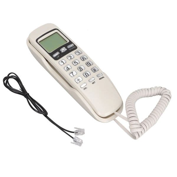 Home Landline Phone with LCD Display Redial Function Desktop Corded Fixed Telephone for Office el Restaurant mini phone 250617