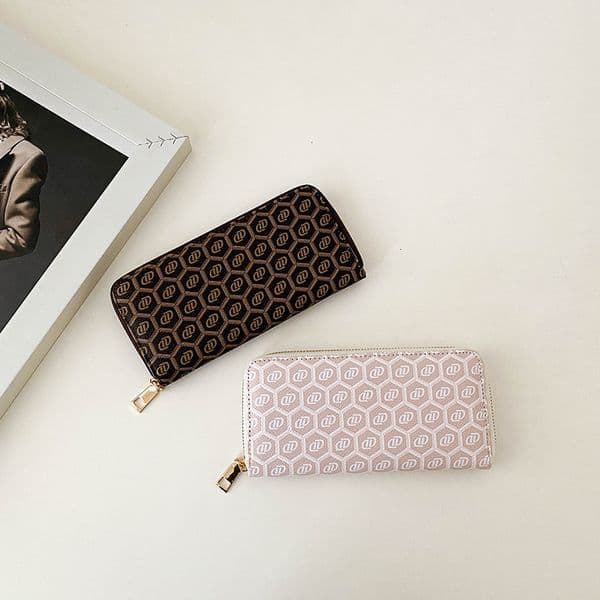 Free Shipping Multifunctional Women's Long Wallet Large Capacity Designer Clutch Printed Zipper Card Holder Coin Purse Handbag