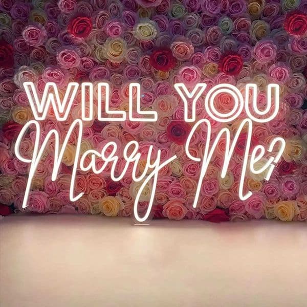 Will You Marry Me Neon Sign Wedding Proposal Light Decor Custom LED Gift for Couples Husband Wife Anniversary X250623