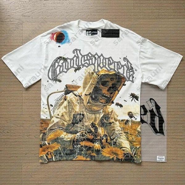 Designer Godspeed Mens T Shirt Luxury Brand Clothing Shirts Labubu Letter Pure Cotton Short Sleeve Summer Fashion Cartoon Mens TShirt Womens Tees Clothing