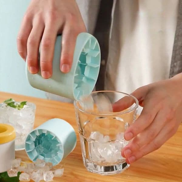 Mini Silicone Ice Cube Mold Round Bucket Storage Box Household DIY Refrigerator Freeze Maker Creative Barware Tools 250623