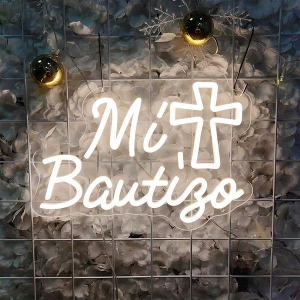 My Baptism Neon Signs for Wall Decor My Baptism LED Light Sign Perfect for Party Bedroom Home Room Garden Pub Bar Gifts X250623