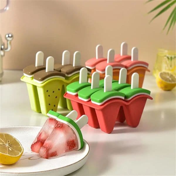 Ice Cream Mold With Cover Watermelon Shape DIY Homemade Popsicle Mould Frozen Juice Milk Kitchen Make Tools 250623BJ