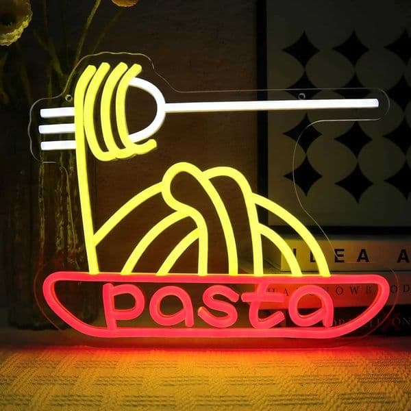 Pasta neon sign wall decoration USB LED sign Kitchen Pasta Restaurant Bar Living Room Restaurant Party Family Store X250623
