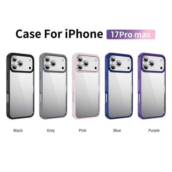 For iPhone 17 Clear Shockproof Phone Cases HD Armor Back Cover for iPhone17 Air 17Pro 17 Pro Max 16E 16 15 14 13 16Plus 12 11 17 PC Rugged Hard Back Cover