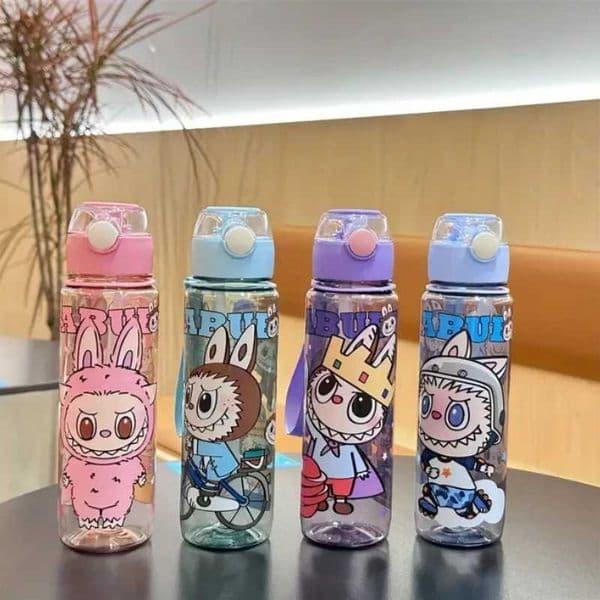 2025 BPA-Free Visually Appealing Cartoon Water Bottle with Straw - Leak-Proof Portable for Outdoor Sports Fitness Travel X2506237