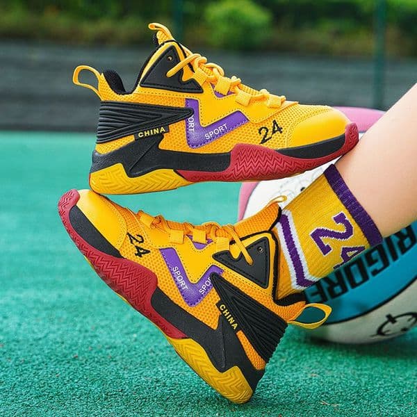 Youth Basketball Shoes High-top Fashion Boys Children Cutefeet Sneakers Comfortable Non-slip Training Basketball Trainers for Kids Sizes US12.5C-US7Y