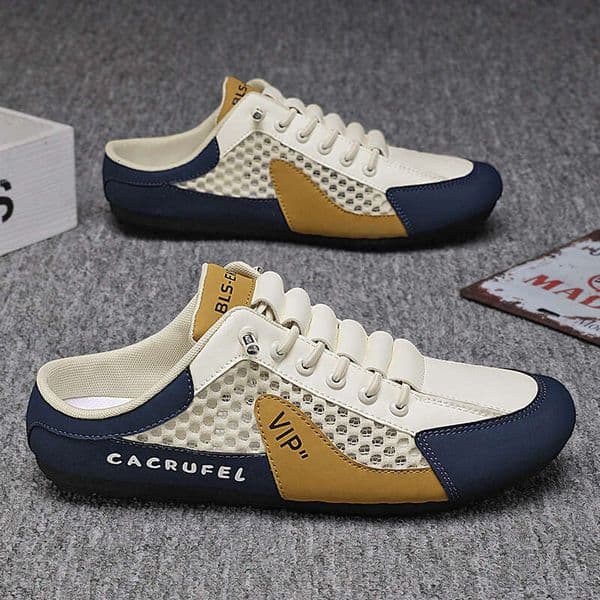 Men's New Style Breathable Slip-On Loafers new Flat Hollow Mesh Casual Sneakers Trendy Shoes