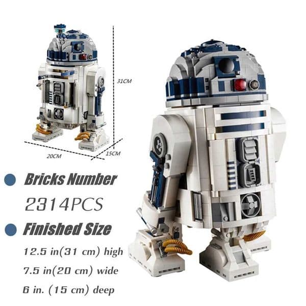 2026 New 2314Pcs Space Building Blocks Bricks R2 Robot R2d2 Figures Model Childrens Toy Kid Boy Birthday Christmas Gifts R250624 Toys