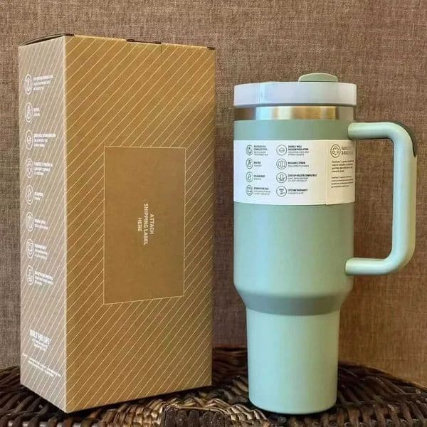 New 30oz 40oz Tumbler with Straw Lid Stainless Steel Coffee Thermos Cup Double Wall Vacuum Insulated Car Travel Mugs