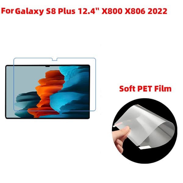 Soft Clear Transparent /matte Anti-glare Plastic PET film tablet pc screen protector Guard for Samsung Galaxy S8 Plus 12.4 inch X800 3pcs/lot