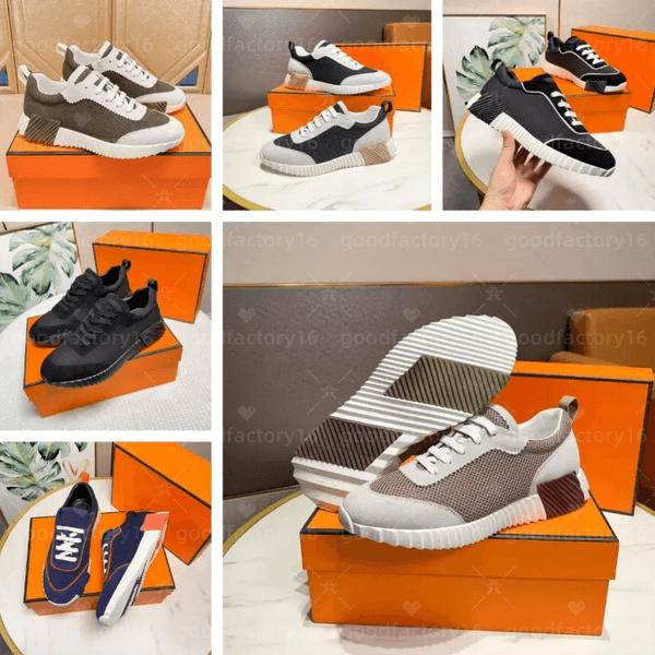 TOP Bouncing Sneakers Suede Casual Shoes Trainers Breathable Mesh Running Shoe Men Bounce Women Sneaker Non-Slip Rubber Sole Flat Trainer H Word Z260210