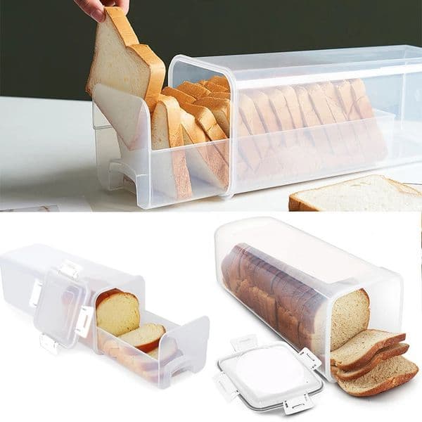 Bread Loaf Container Clear Airtight Box With Lid Sand Holder For Homemade Tall Saver Kitchen 250618