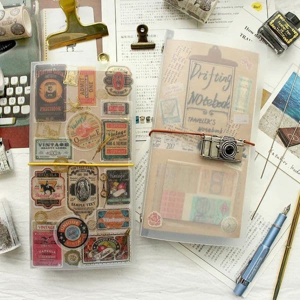 Fromthenon PVC Travelers Notebook Filler Paper Folder Transparent File storage book Japanese stationery Office School Supplies 250618BJ