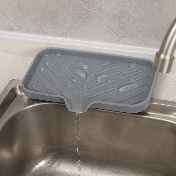 Silicone Bathroom Soap Dishes, Sponge Holder for Kitchen Sink, Shower Soap Holder with Drain, Soap Dispenser Tray, Soap Dish for Bottle, Cup, Sink or Counter Organizer