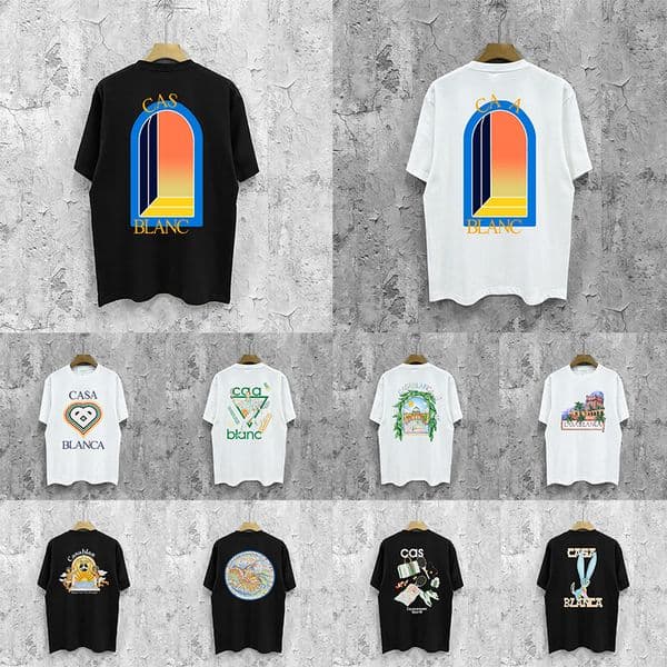 Casas Blancas T Shirt Men Desigenr Shirts Mens Rainbow Tshits Fashion Graphic Tee Summer Cotton T-Shirt Summer Womens Graphic Tshirt Asian Size S-2XL