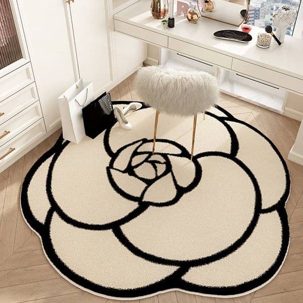 2026 Plush Carpet For Living Room Creative Flower Shape Soft Fluffy Carpets Bedroom Bathroom Antislip Rugs Mat Decorative Doormat Free Shipping