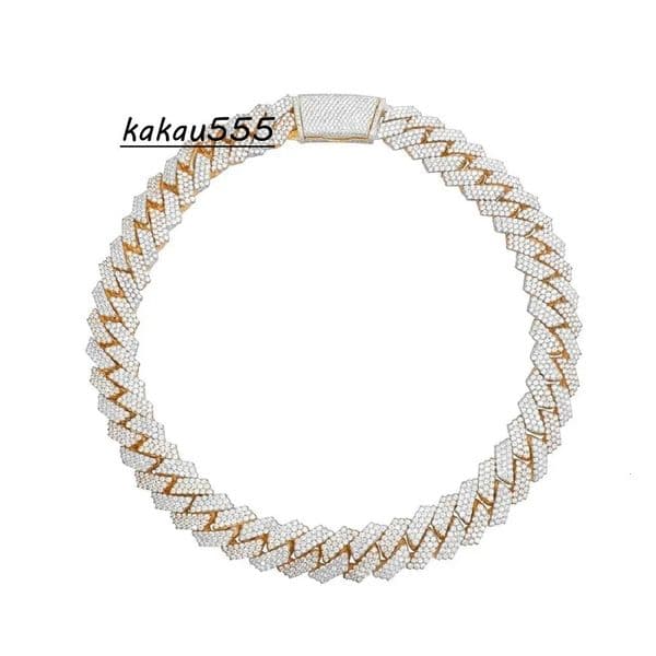 Top Quality Cuban Link Chain 20MM VVS Moissanite Cuban Link Chain Miami Hip Hop Fine Chains Necklaces