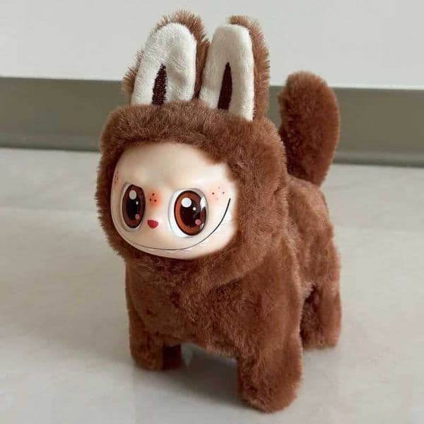 For Blind Box Mount Electric Dog Cartoon Silicone Face Glowing Running Singing Birthday Gift Lafufu Doll Toy Y2506251