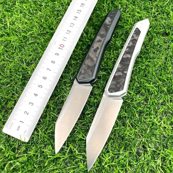 KS 7050 Launch 20 Pocket Folding knives D2 Blade T6 Aluminum Embedded with Carbon Fiber Handle Defensive Knife for Outdoor Hunting Tactical Combat