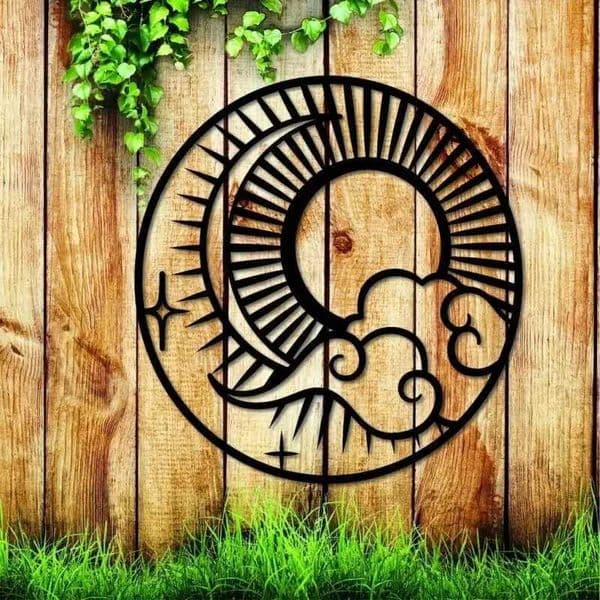 Sun Moon And Stars Metal Wall Art Patio Decor Large Outdoor Wall Art Garden Wall Art Garden Gifts Housewarming Gift X250627