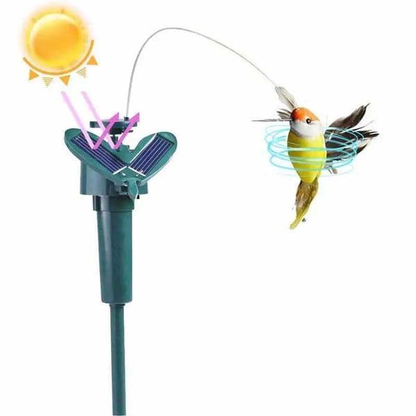 Solar Powered Dancing Fluttering Butterflies Rotating Bird Repeller Auto Flying Hummingbird Outdoor Home Decor X250627