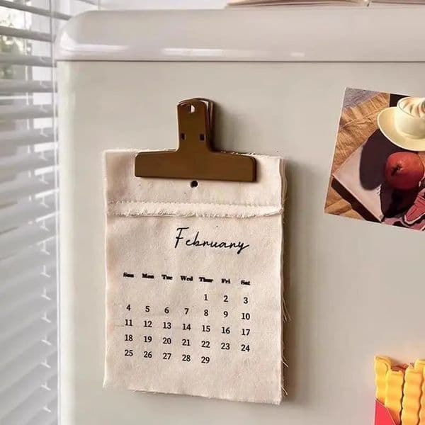 2025 Wall Calendar Monthly Canvas Full Year Calendar Unique Desktop Decor Decorative Ornaments Organizing Planning Products 250624